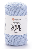 Пряжа Macrame Rope Yarnart 3мм-760 блакитний