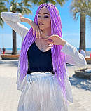 Канекалон 1 метр А36 однотонний Jumbo Braid ліловий фіолетовий 165гр, фото 2