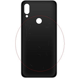 Задня кришка Xiaomi Redmi 7 чорна, Eclipse Black, оригінал PRC - подряпини