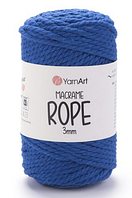 Пряжа Macrame Rope Yarnart 3мм-772 синій