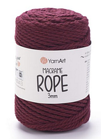 Пряжа Macrame Rope Yarnart 3мм-781 бордовий