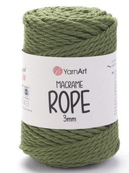 Пряжа Macrame Rope Yarnart 3мм-787 олива, фото 1