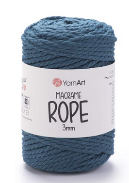 Пряжа Macrame Rope Yarnart 3мм-789 петроль, фото 1