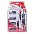 Набір викруток 31 предмет з тріскачкою, бітами PH, PZ, SL, T, HEX [INSOTOTVN031000TO0] Onsite