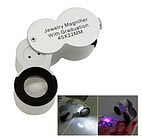 Лупа ручна ювелірна NO.9583 з LED підсвічуванням, 45X, діаметр 22мм