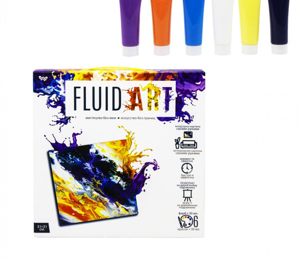 Набір креативної творчості "Fluid ART" FA-01-01-2-3-4-5, 5 видів  FA-01-01