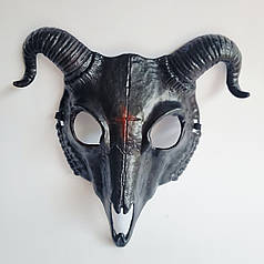Маска череп Козла чорна, 24х20 см