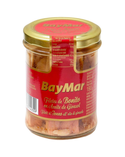 Тунець консервований у соняшниковій олії BayMar Filetes de Bonito en Aceite de Girasol 190g