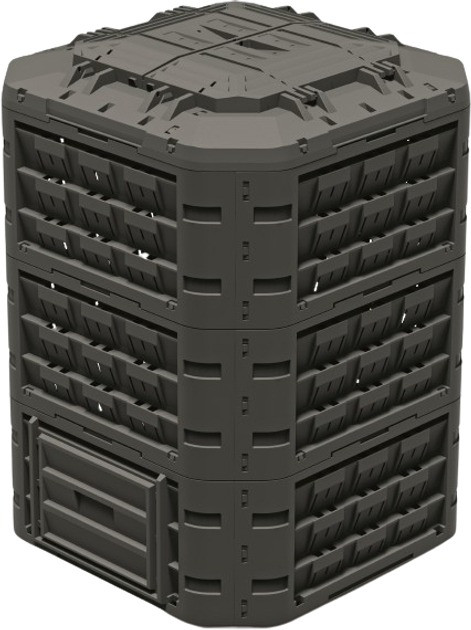 Компостер садовий пластиковий Prosperplast Compogreen Vario 950 л чорний контейнер для компосту IKL950C