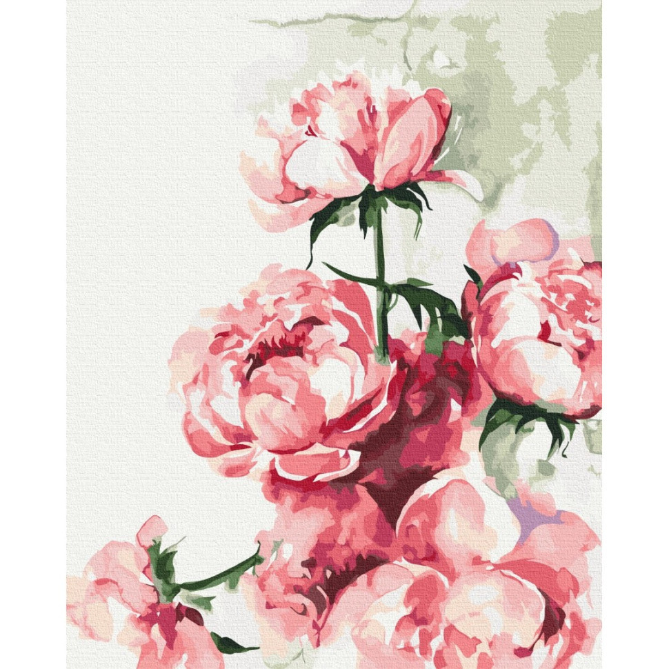 Картина за номерами "Акварельні півонії" ©Karolina Bundash Brushme BS53593 40х50 см