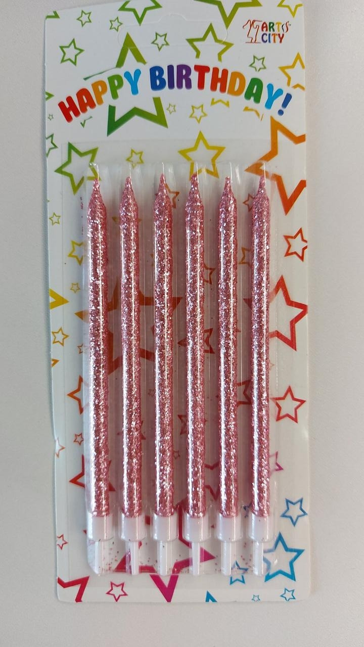 Свічки для торта, 6 шт. з підставкою, фото 1
