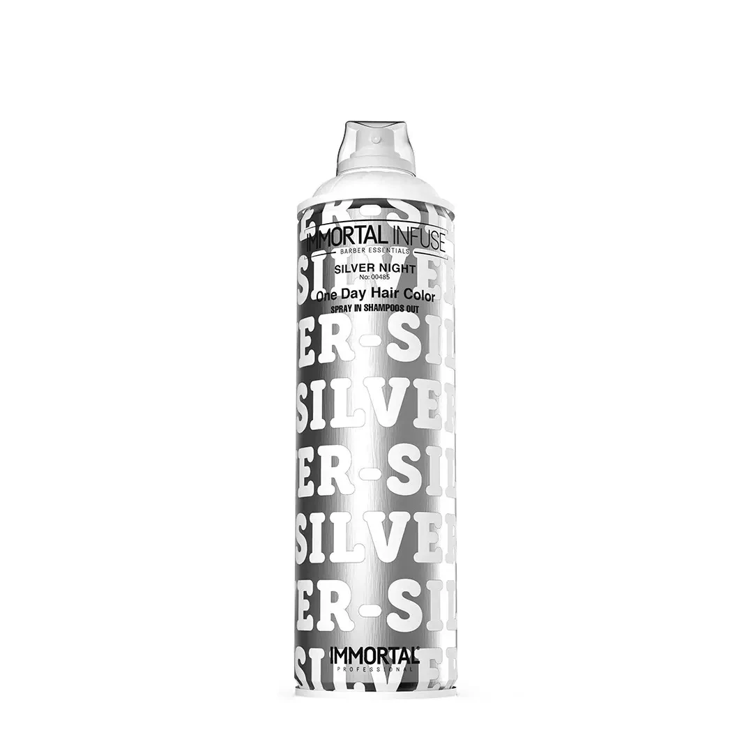 Камуфляж для волосся сірий Immortal Infuse One Day Hayr Color Spray Gold Silver, 200 мл (INF-172)