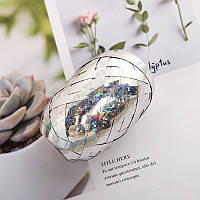 Стрічка для кульок з голограмою 5 мм на 10 м сріблястий