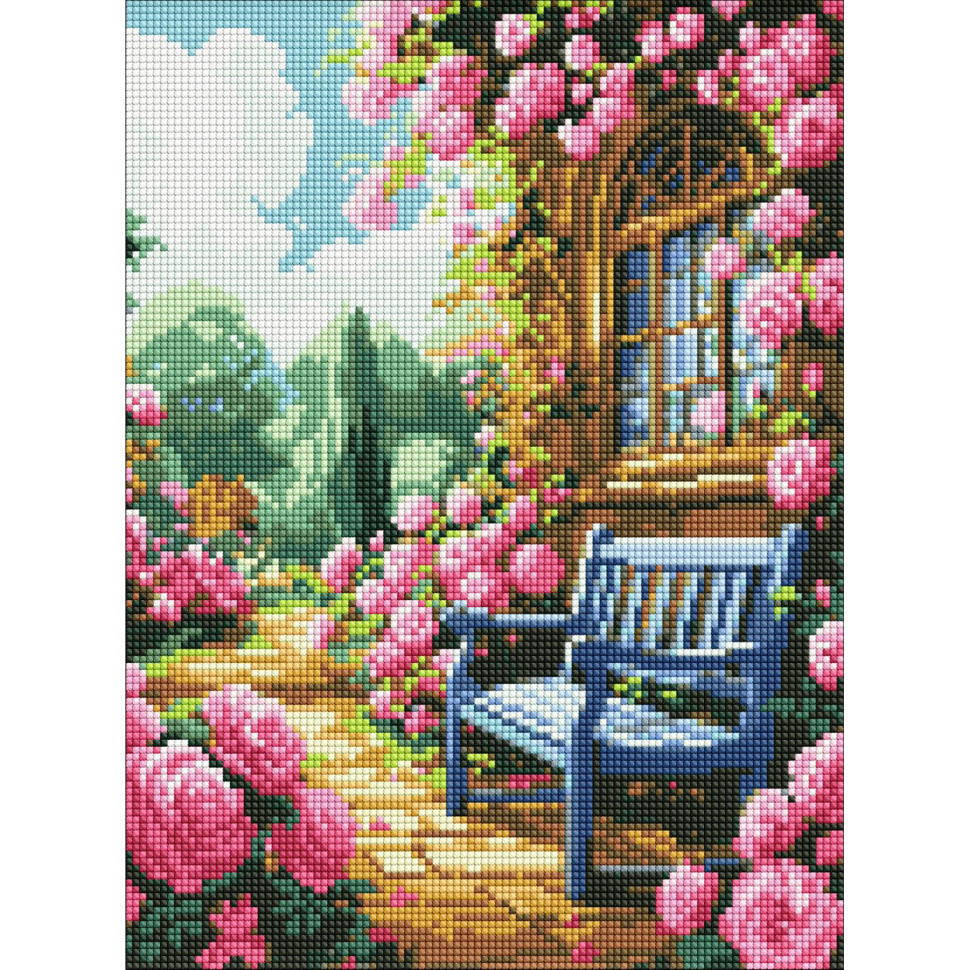 Алмазна мозаїка "Квітковий сад" AMO8140, 30x40 см, фото 1