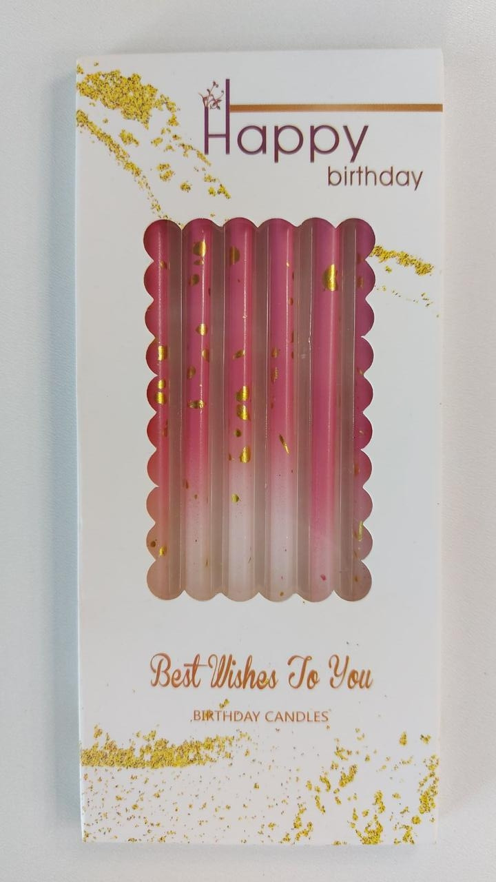 Свічки для торта, 6 шт. з підставкою, фото 1