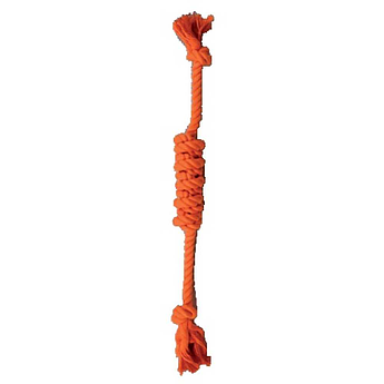 Іграшка для собак канат з вузловою серединою, помаранчевий, CROCI JUICE, 43см
