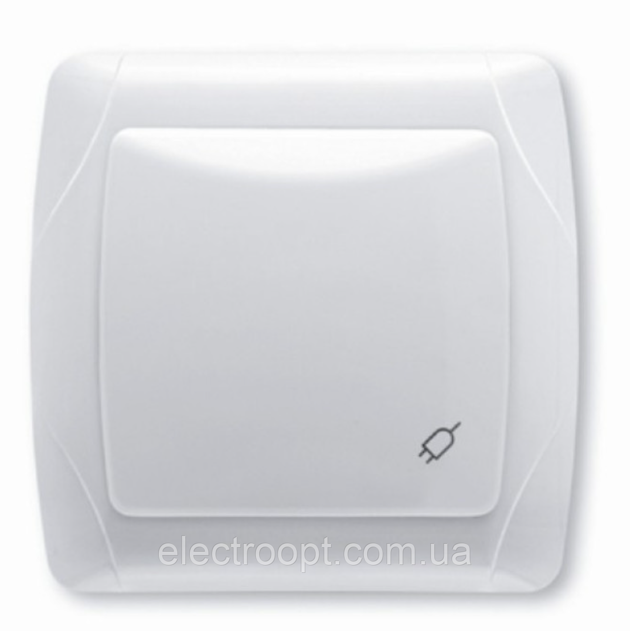 Розетка із заземленням, шторками та кришкою VIKO Carmen (білого кольору)