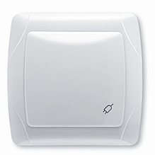 Розетка із заземленням, шторками та кришкою VIKO Carmen (білого кольору)