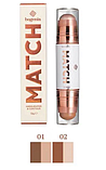 Хайлайтер і контур-стик для обличчя Bogenia Match Stick Highlighter & Contour BG656 No 001, фото 5