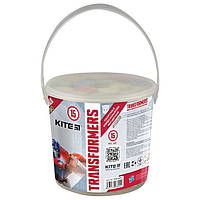 Крейда кольорова Kite Transformers Jumbo 5 кольорів 15шт, кругла, у відрі