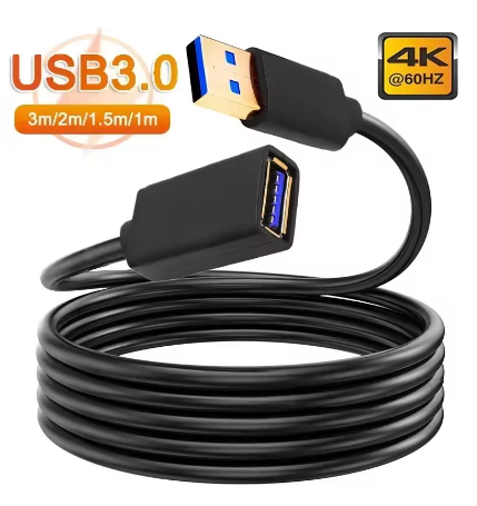 USB подовжувач 3.0 / 2.0 для Smart TV, PS4, Xbox — кабель 3 м, високошвидкісна передача даних, міцний кабель для синхронізації