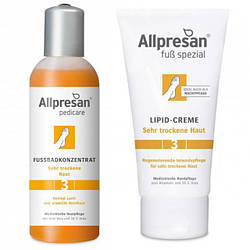 Подарунковий набір Allpresan Foot Special №3 ванночка для ніг концентрат та ліпідний крем для сухої шкіри стоп