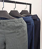 Чоловічі лляні штани BRUNELLO CUCINELLI CK9688 темно-сині штани, фото 3