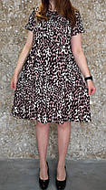Плаття жіноче літнє нижче коліна Сарафан леопардовим принтом Tovta (Угорщина) у великих розмірах L-4XL, фото 4