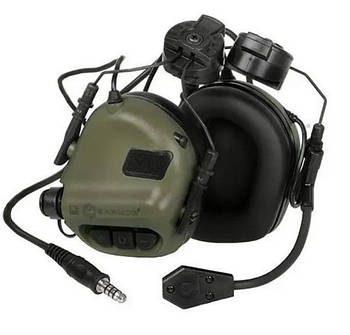 Тактичні навушники EARMOR M32Н PLUS Олива