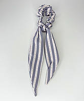 Гумка для волосся Finding Резинка твіллі в смужку Сірий 8 х 30 см