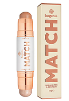 Хайлайтер і контур-стик для обличчя Bogenia Match Stick Highlighter & Contour BG656 No 001