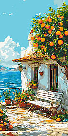 Картина за номерами Італійський пейзаж 40*80 см Орігамі LW 5115