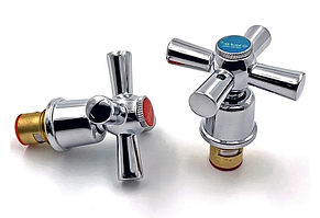 Комплект ручок із кранбуксами для змішувача ZERIX HANDLES SET-A722 (ZX2952) кераміка/латунь, фото 4