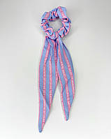 Гумка для волосся Finding Резинка твіллі в смужку Синій 8 х 30 см