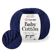 Пряжа YarnArt Baby Cotton, Темно-синій No459