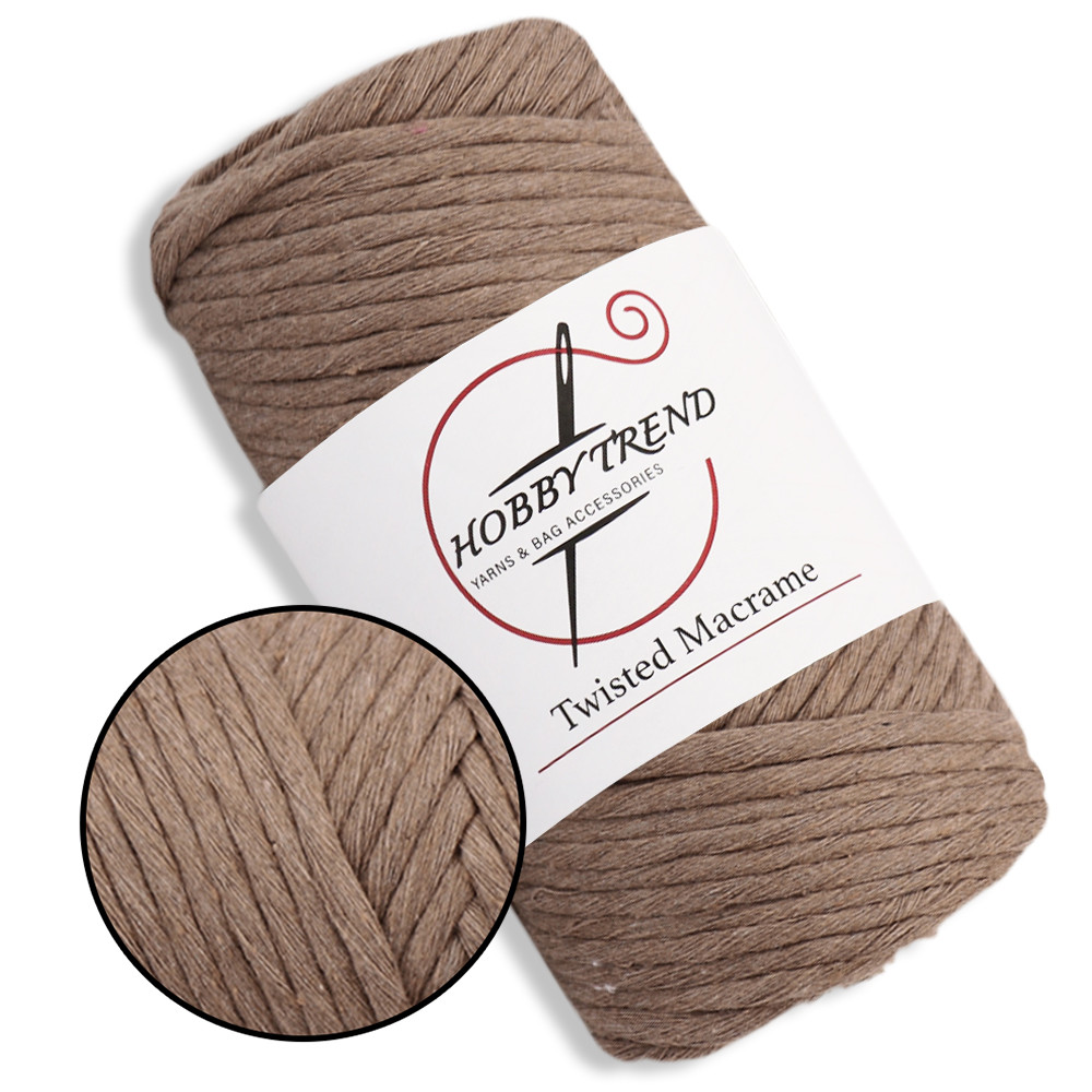 Бавовняний шнур Hobby Trend Twisted Какао 250 г, 70 мм