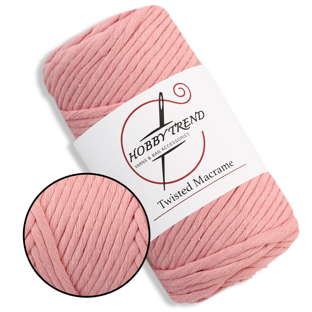 Бавовняний шнур Hobby Trend Twisted Персиковий 250 г, 70 мм, 3 мм