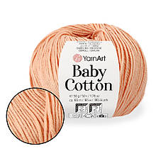 Пряжа YarnArt Baby Cotton, Абрикос No412