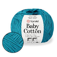 Пряжа YarnArt Baby Cotton, Бірюза блакитна No458