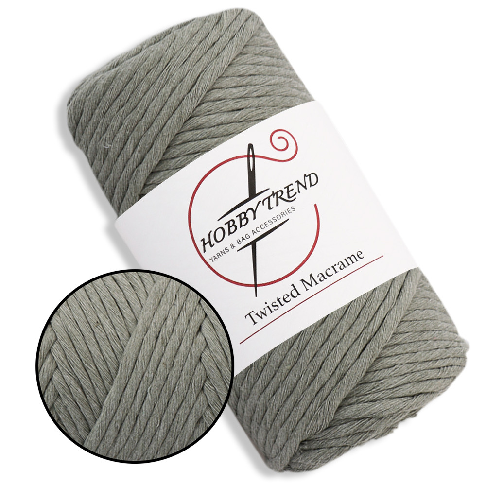 Бавовняний шнур Hobby Trend Twisted Оливковий 250 г, 70 мм