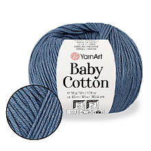 Пряжа YarnArt Baby Cotton, Блакитний джинс No447