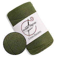 Бавовняний шнур плетений Hobby Trend Оливковий хакі 240-260 г, 240-260 м, 2 мм