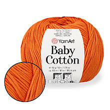 Пряжа YarnArt Baby Cotton, Морквяний No421