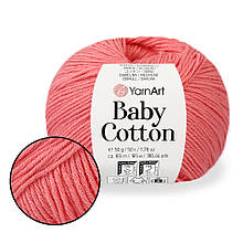 Пряжа YarnArt Baby Cotton, Корал No420