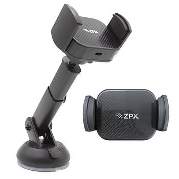 Тримач для телефона, з бездротовою зарядкою, ProGrip ZX2114 / Автотримач телефона на лобове скло