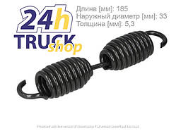 ПРУЖИНА БАРАБАННИХ ТОРМОЗНИХ КОЛОДОК SAF 31X5X185 300X200