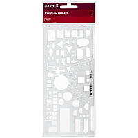 Линейка 20 см трафарет Офицерская 7801-А военная тактическая НАТО ВСУ