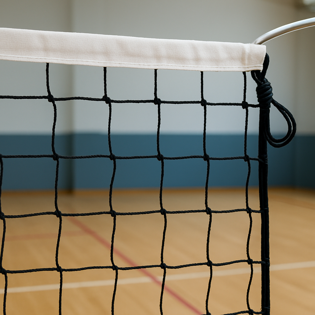 Сітка для волейболу «ПРЕМІУМ 12» з тросом, чорно-біла