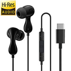 Навушники Type-C з мікрофоном провідні Baseus Enock ETHEREAL DESIGN (Type-C, DAC, 1.1 м). Black