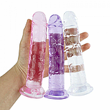 Ділдо реалістичний 16 см, Рожевий фалоімітатор на присосці, Гнучкий пеніс для вагінальної стимуляції, Інтимні, фото 6